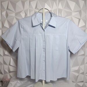 🩵Nine West Light Blue Collared Shirt